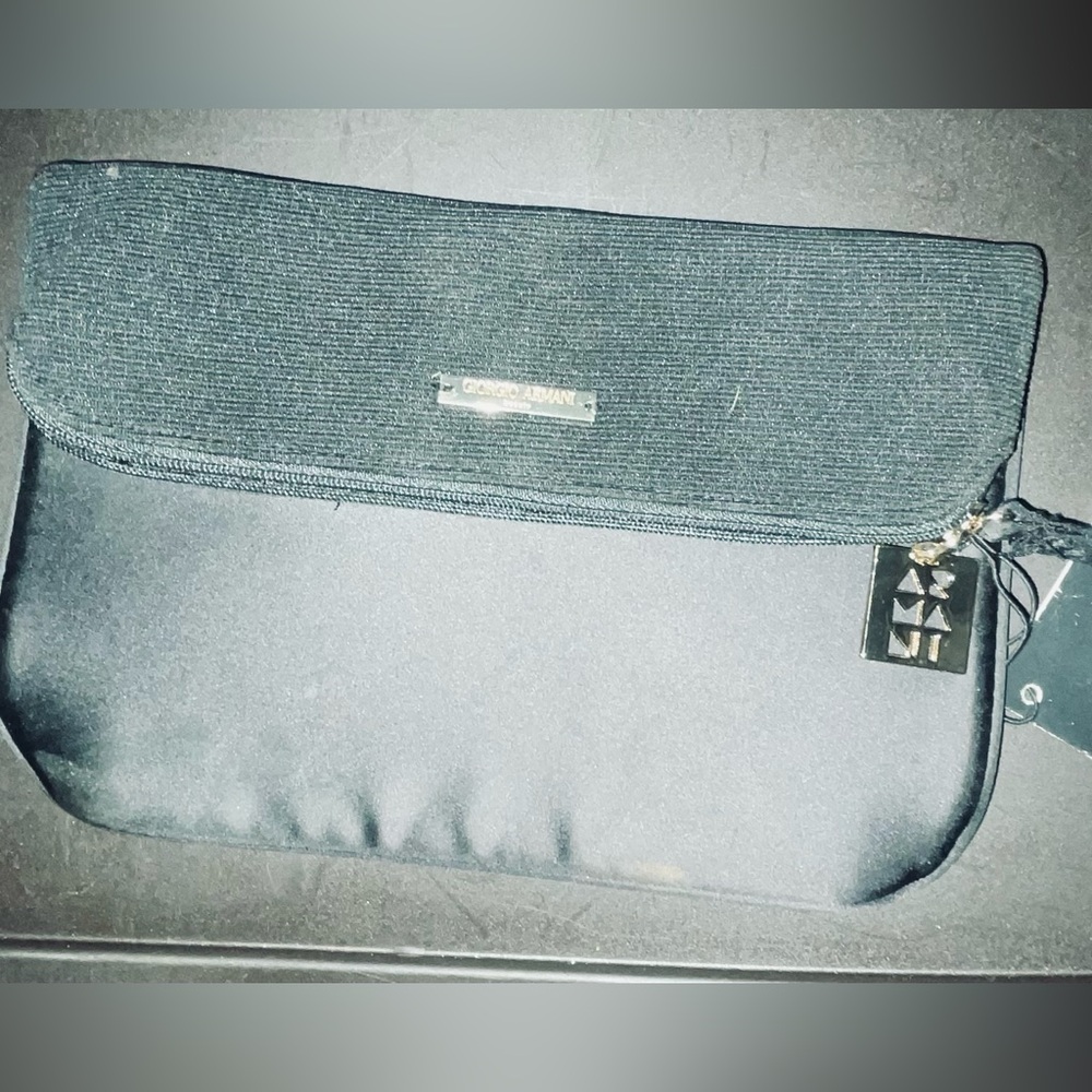 NWT Giorgio Armani black beauty bag nwt
